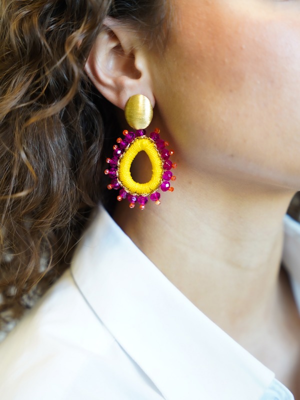 Yellow earrings Flo Urchin M