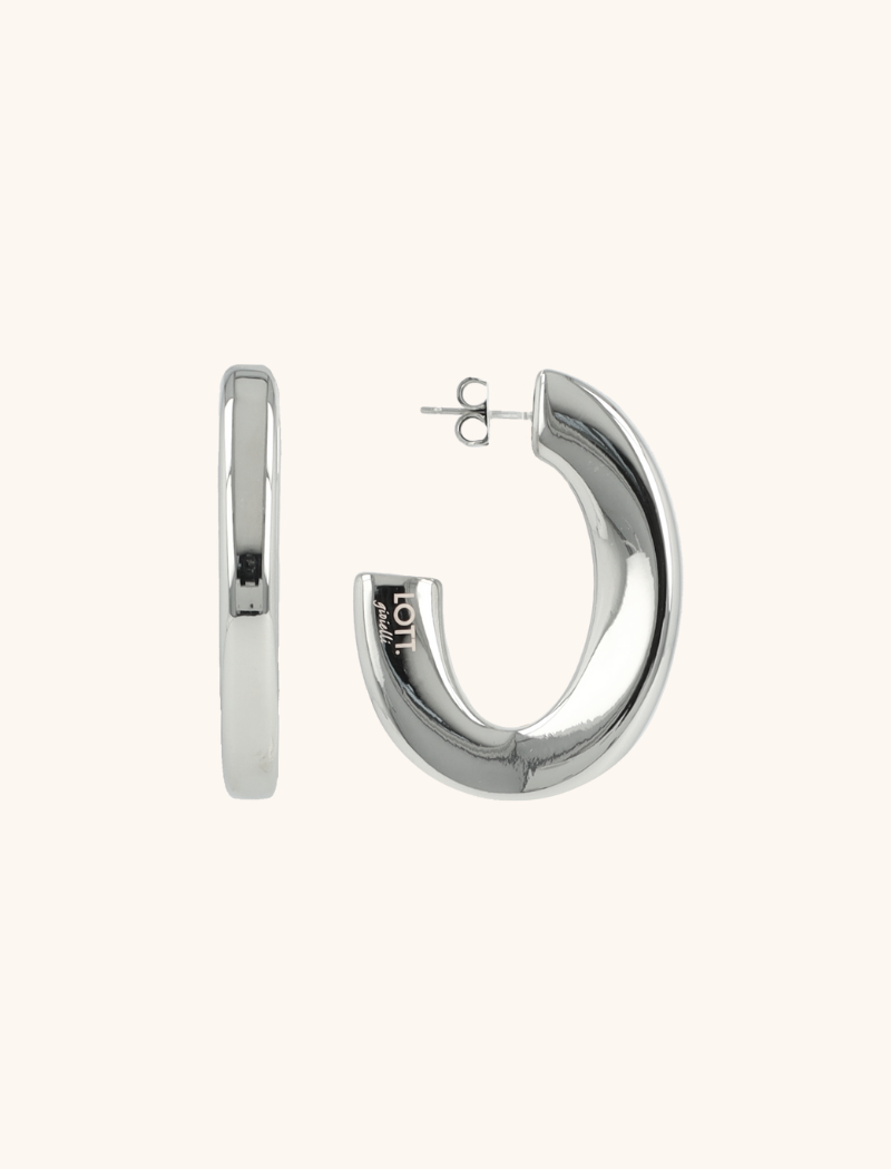 Silver Earrings Awira Oval Creool