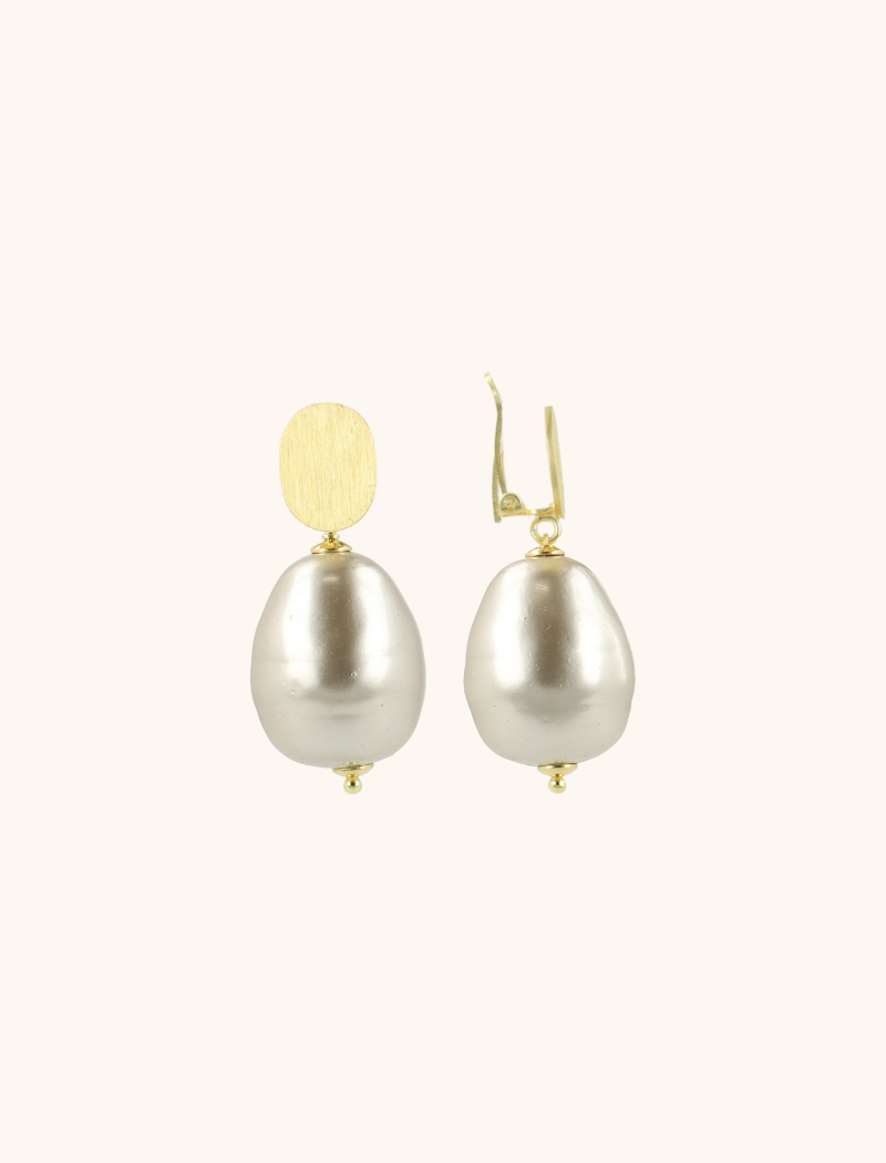 Champagne Oorbellen Parel Mother Earth L Irislott-theme.productDescriptionPage.SEO.byTheBrand