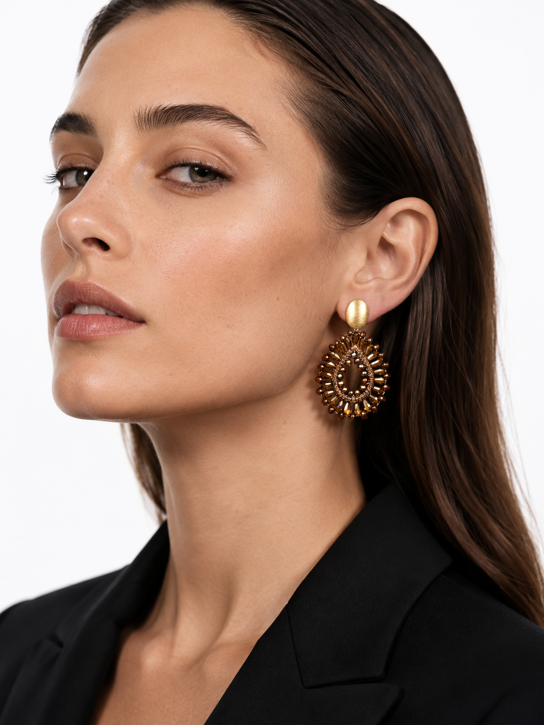 Brass - Gold Drop Crystal Small - Copper
