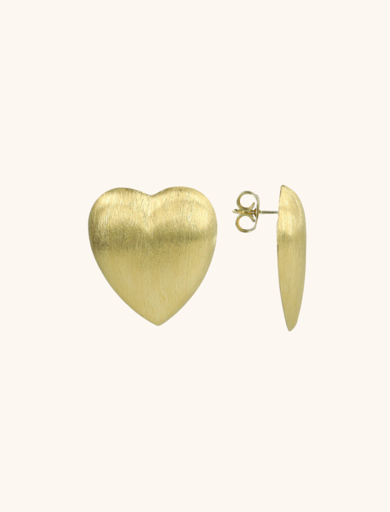 Classic Oorbellen Brushed Stud Hart L