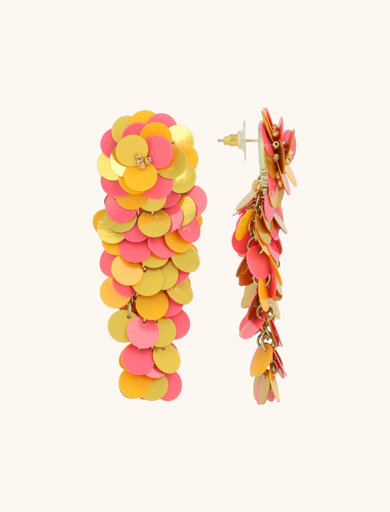 Orange Ohrringe Linde Pailletten Blumen Wasserfall L  lott-theme.productDescriptionPage.SEO.byTheBrand