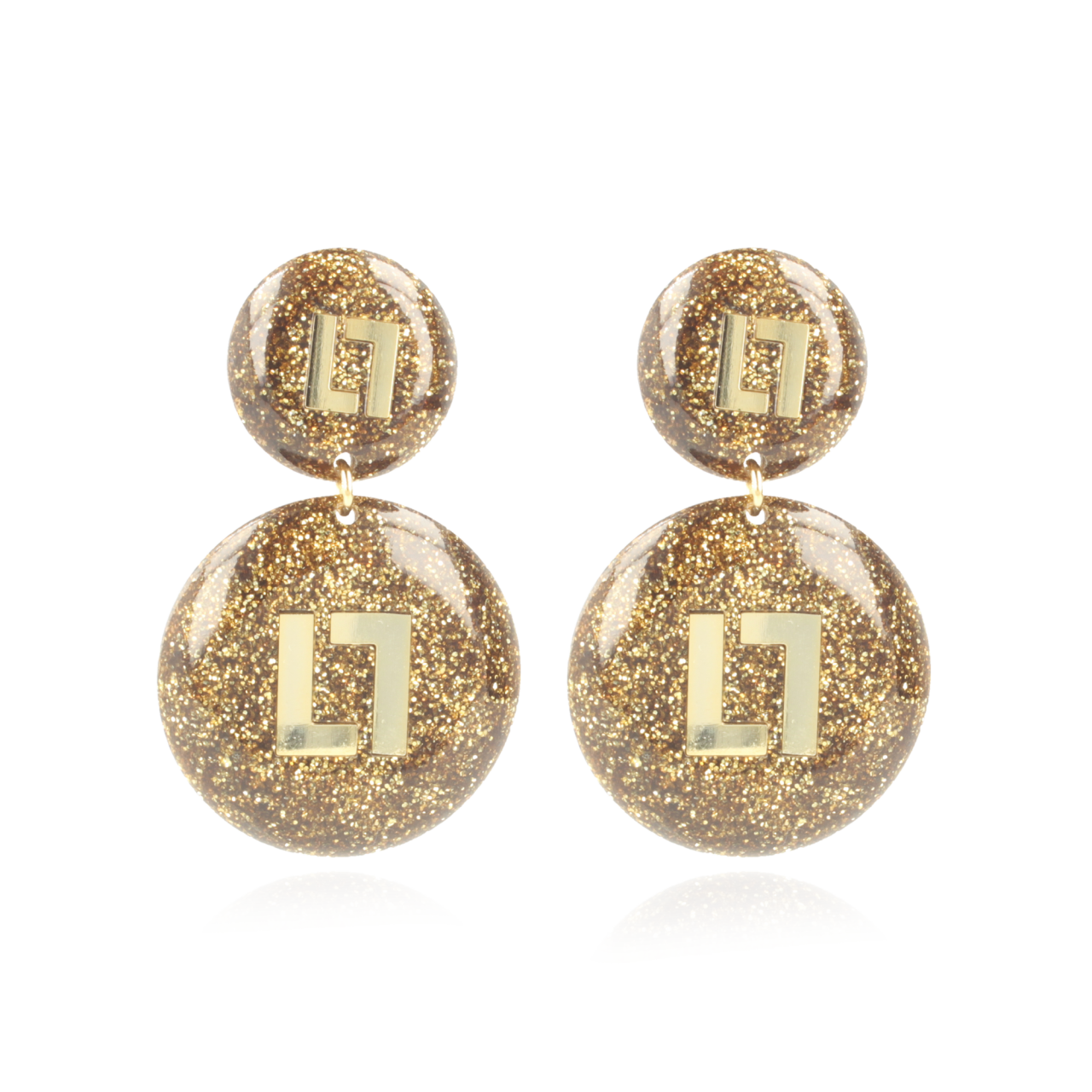 Gouden Glitter Oorbellen Larissa Logolott-theme.productDescriptionPage.SEO.byTheBrand