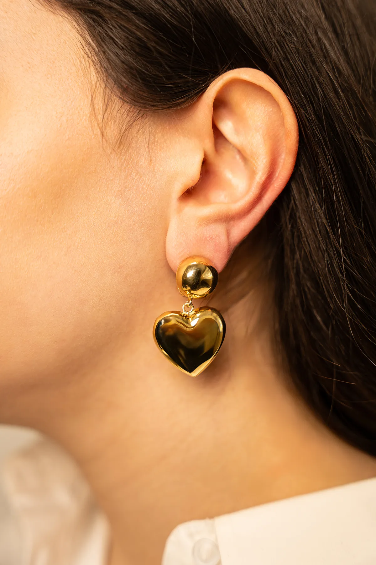 Classic Earrings Heart S Clip