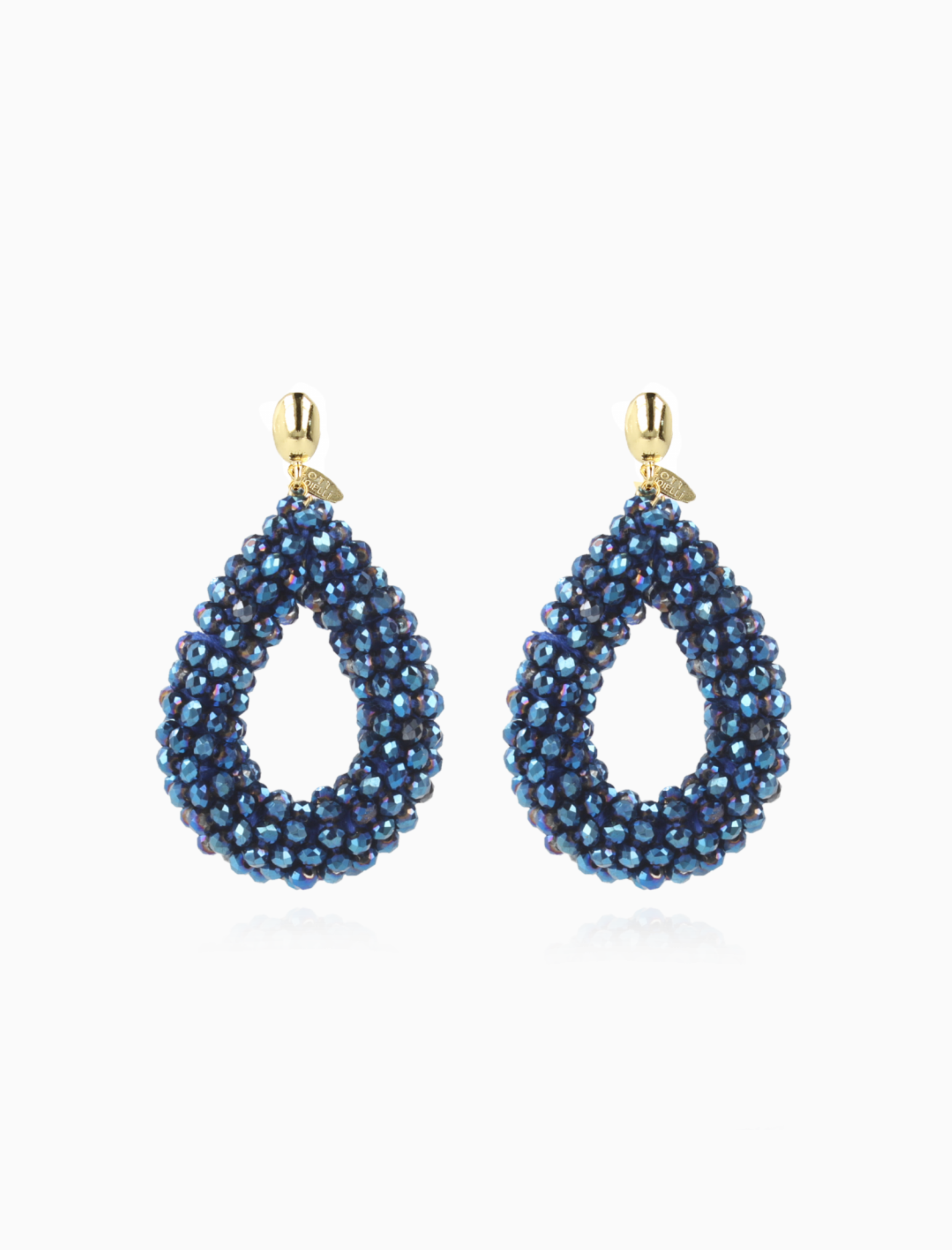 Blauwe Oorbellen Drop L Disco