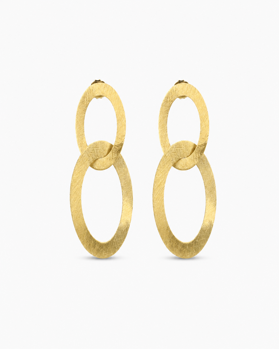 Classic oorbellen Satin Oval Charm L