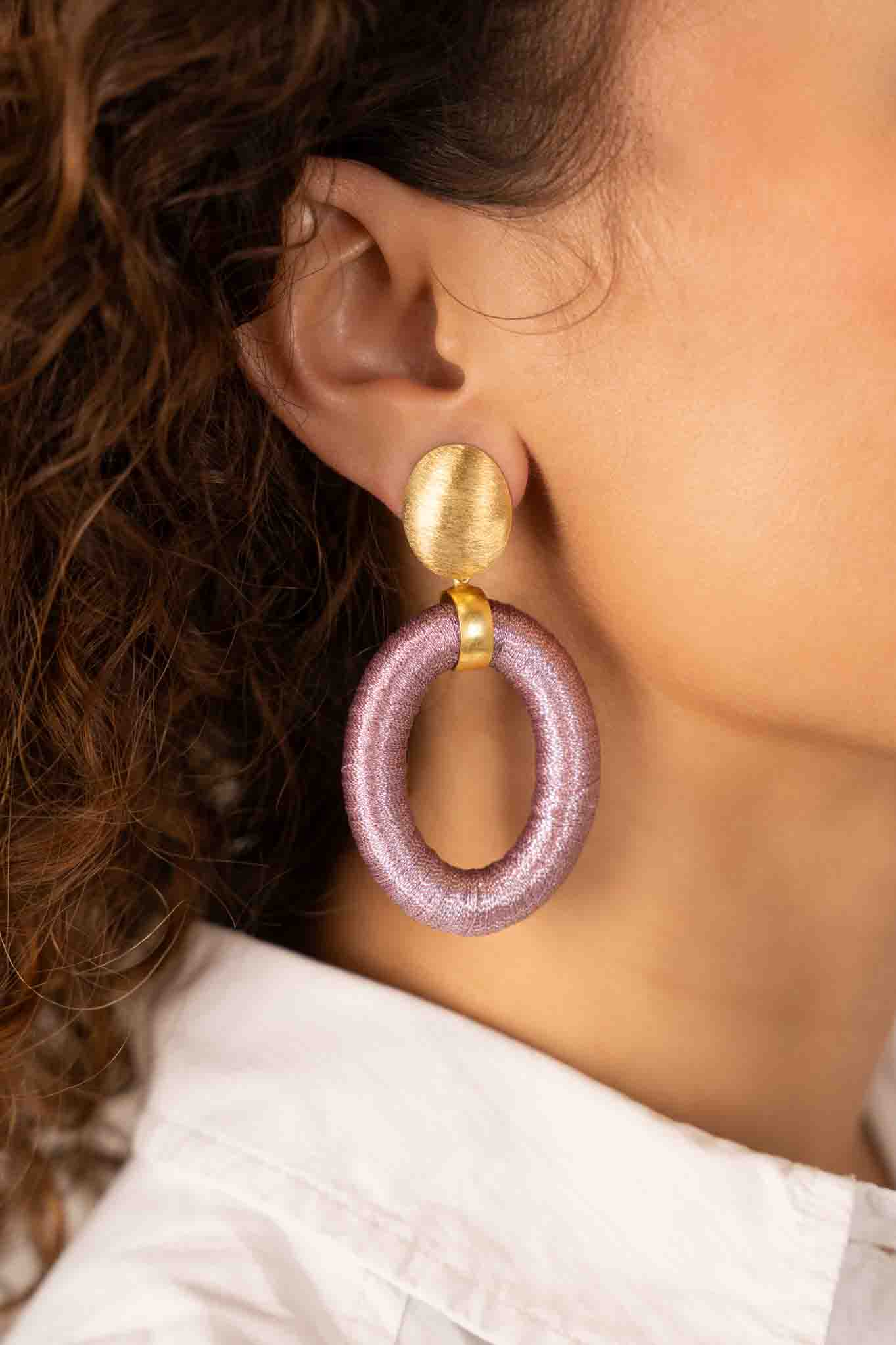 Lilac Earrings Faye Oval Llott-theme.productDescriptionPage.SEO.byTheBrand