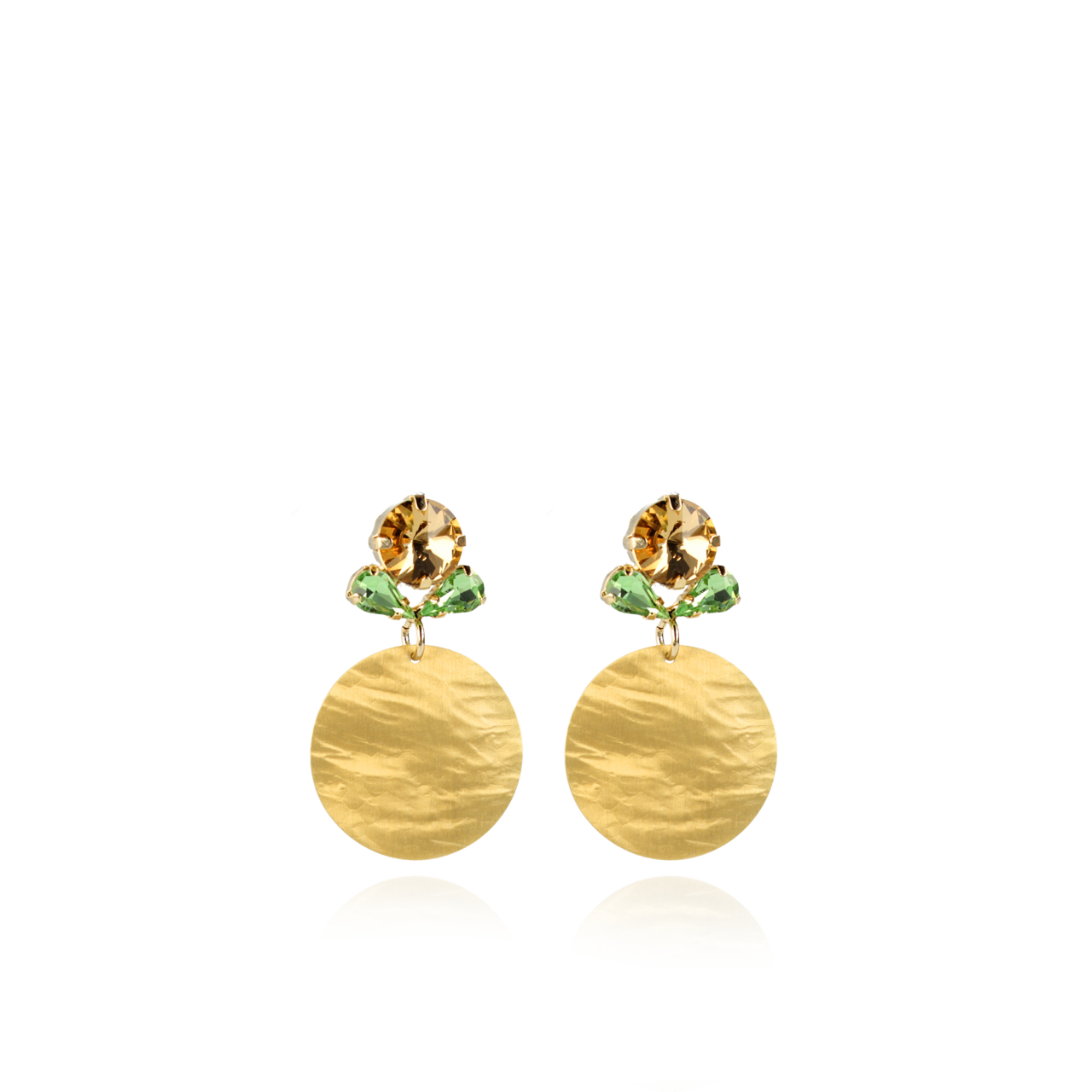 Strass Ohrringe Flower Hammerd Element M