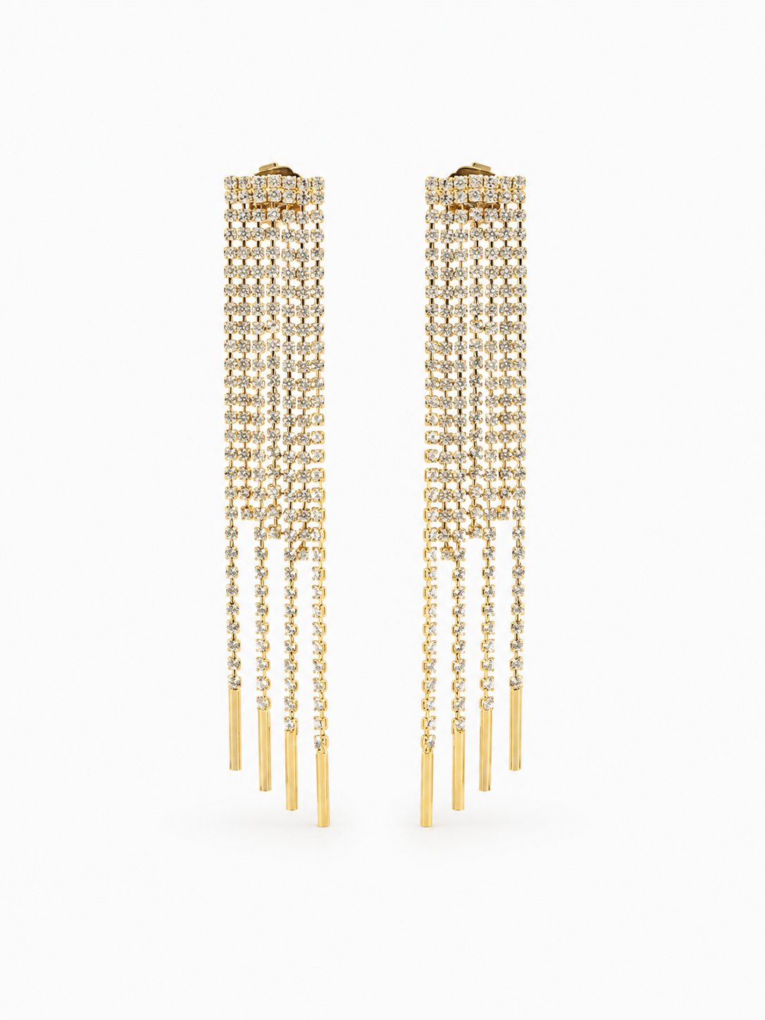 16.071 - gold colored crystal - g waterfall square framed stones