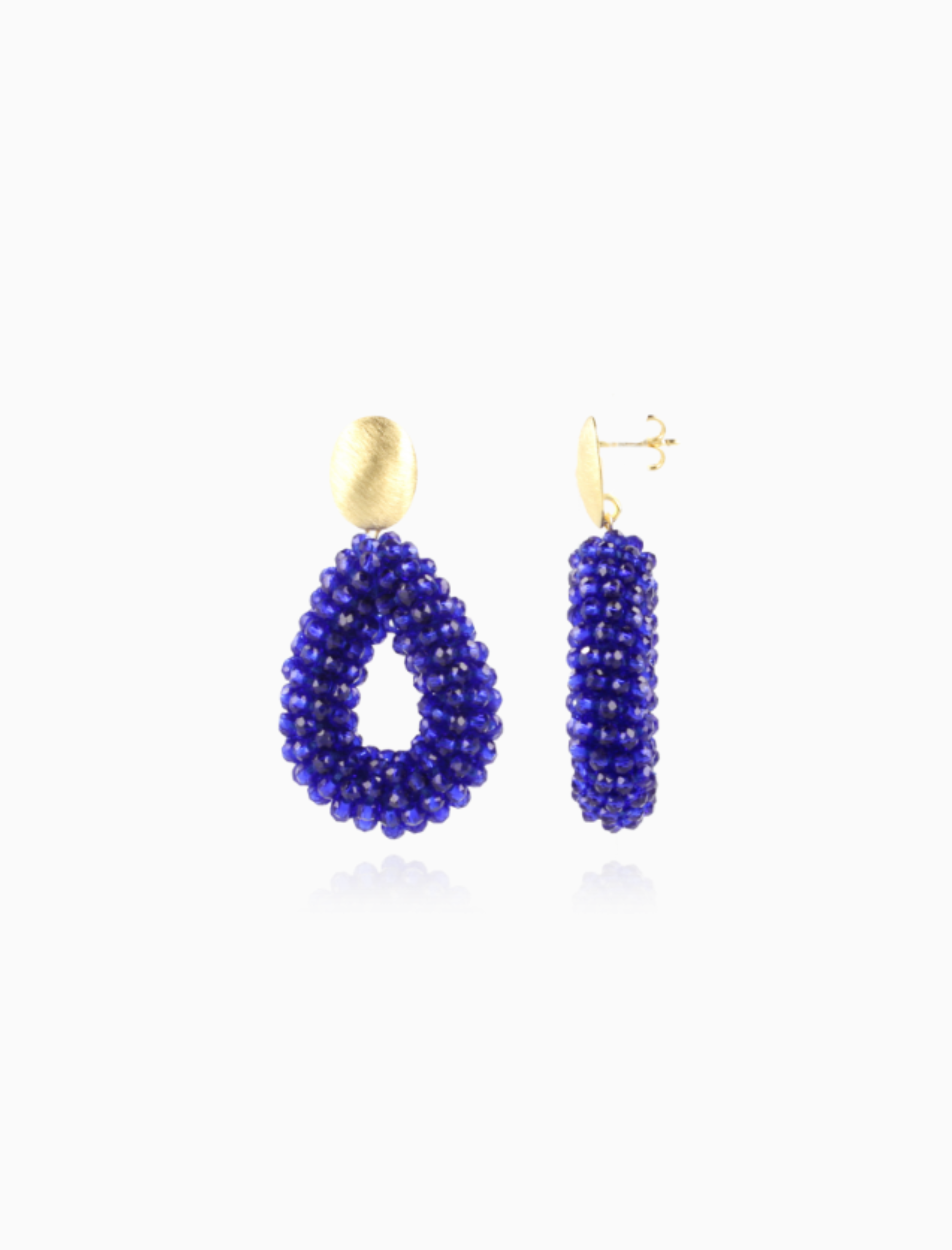 Konigsblaue Ohrringe Berry Glasbeere Tropfen S