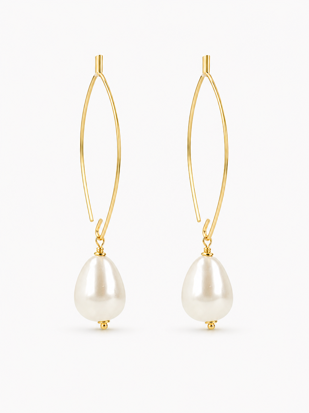Brass - Gold Drop Small Pearl