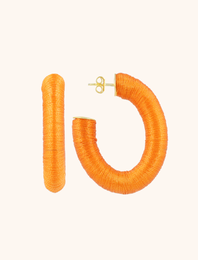 Orange Earrings Amara Creole Oval Llott-theme.productDescriptionPage.SEO.byTheBrand