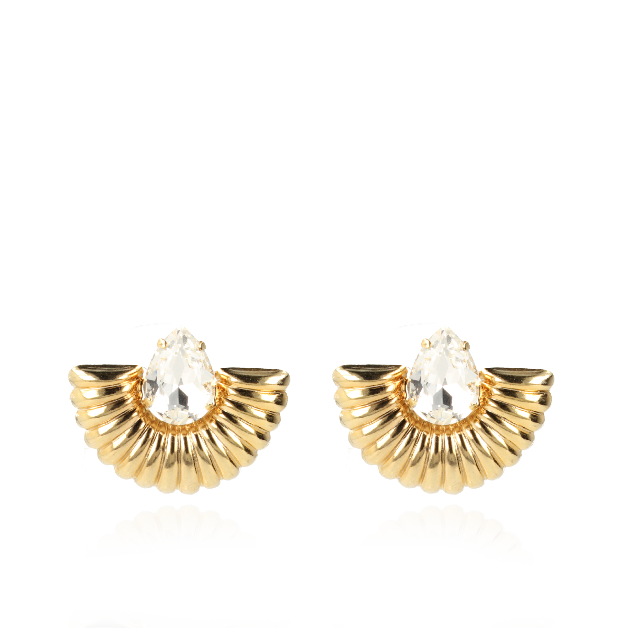 Gold tone drop shape earrings Joella