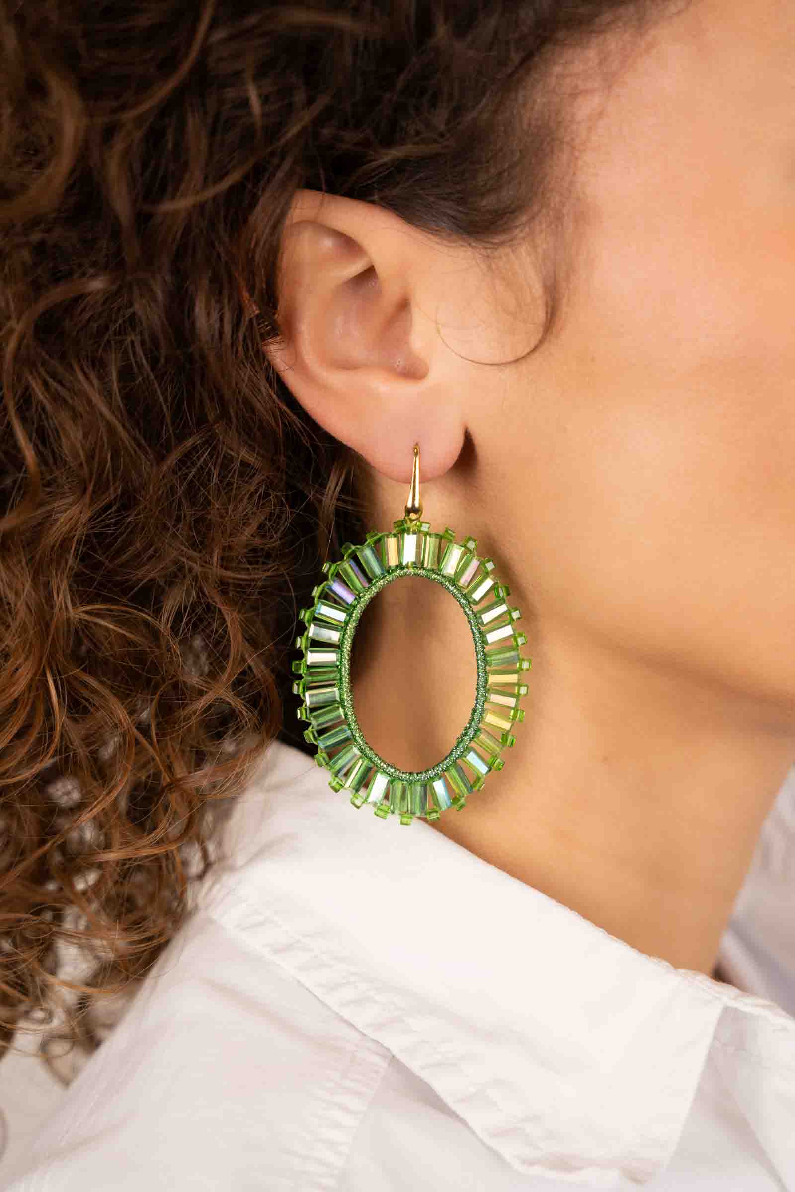 Green Earrings Tonal Naomi Oval L lott-theme.productDescriptionPage.SEO.byTheBrand