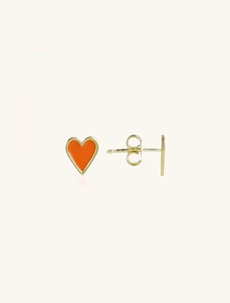 Symbol earrings heart orange