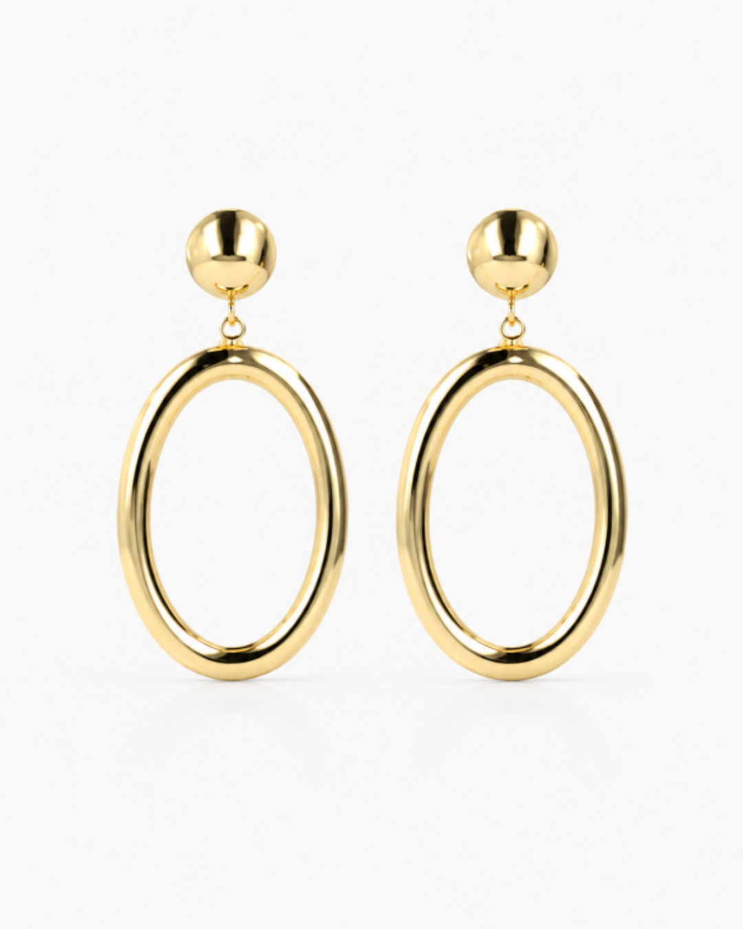 BRASS - Gold Hoop Oval Medium Brass
