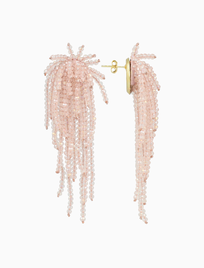 Crystal Pink Oorbellen Babette Glassberry Waterfall L