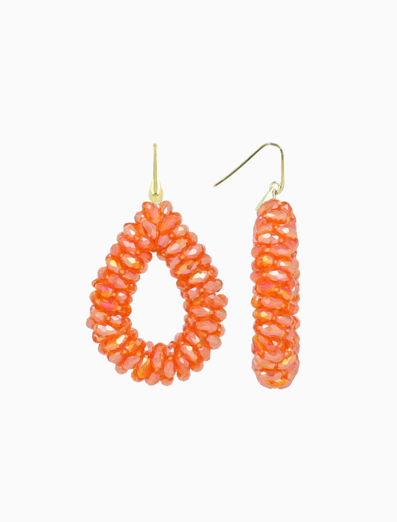 Oranje oorbellen Anne Druppel L marquis lion