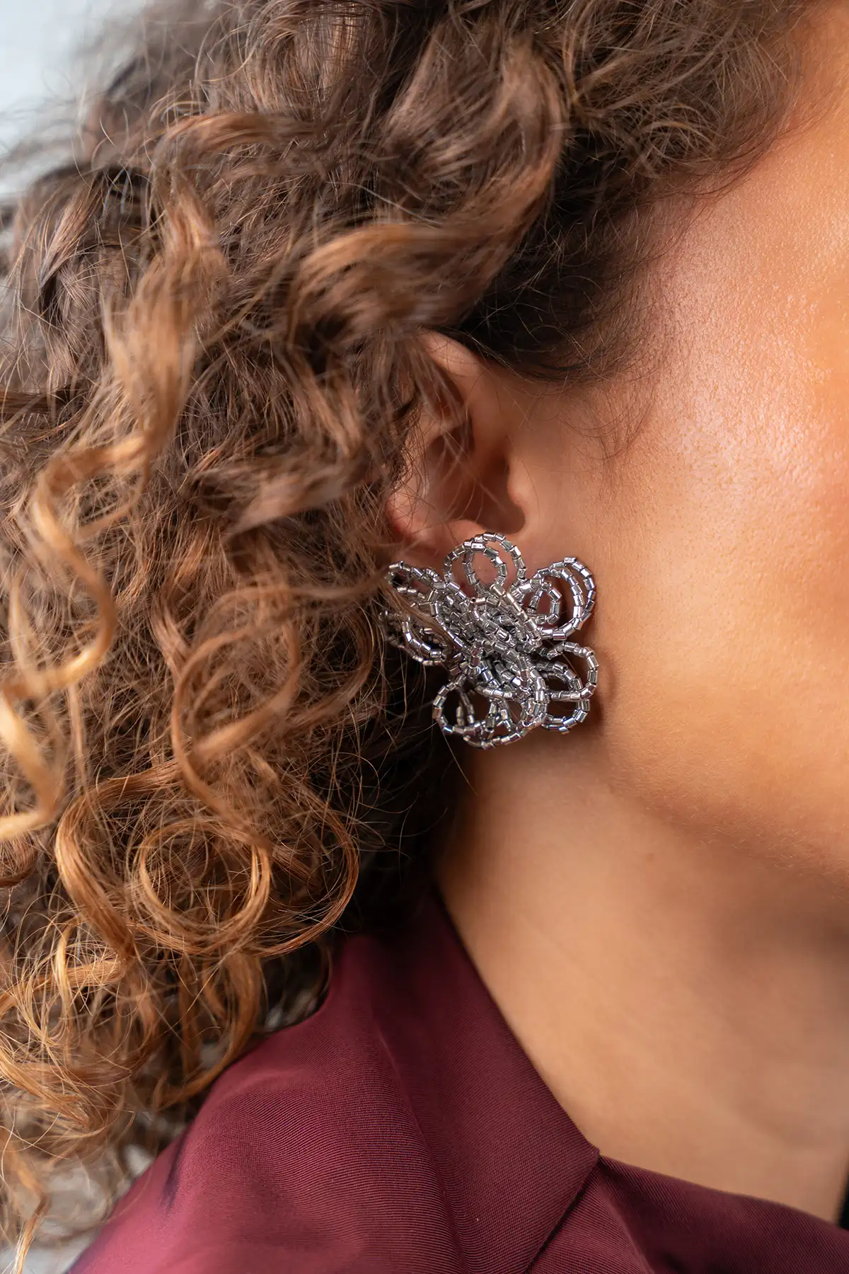 Zilveren Oorbellen Knotted Earring M Maerle