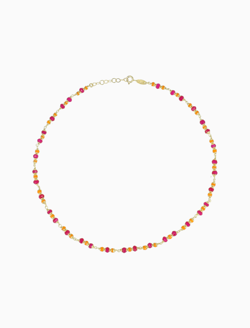 Color of You Ketting Happiness Fuchsia/Oranje 