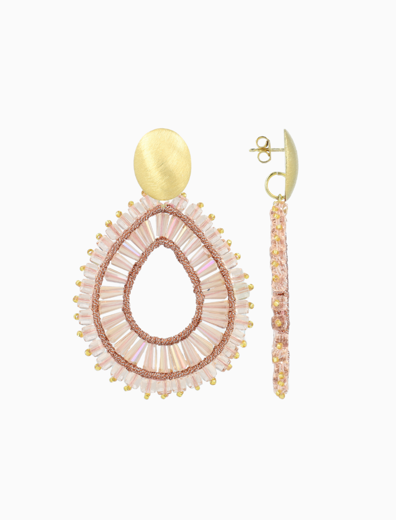 Oud Roze Oorbellen Maureen Druppel L