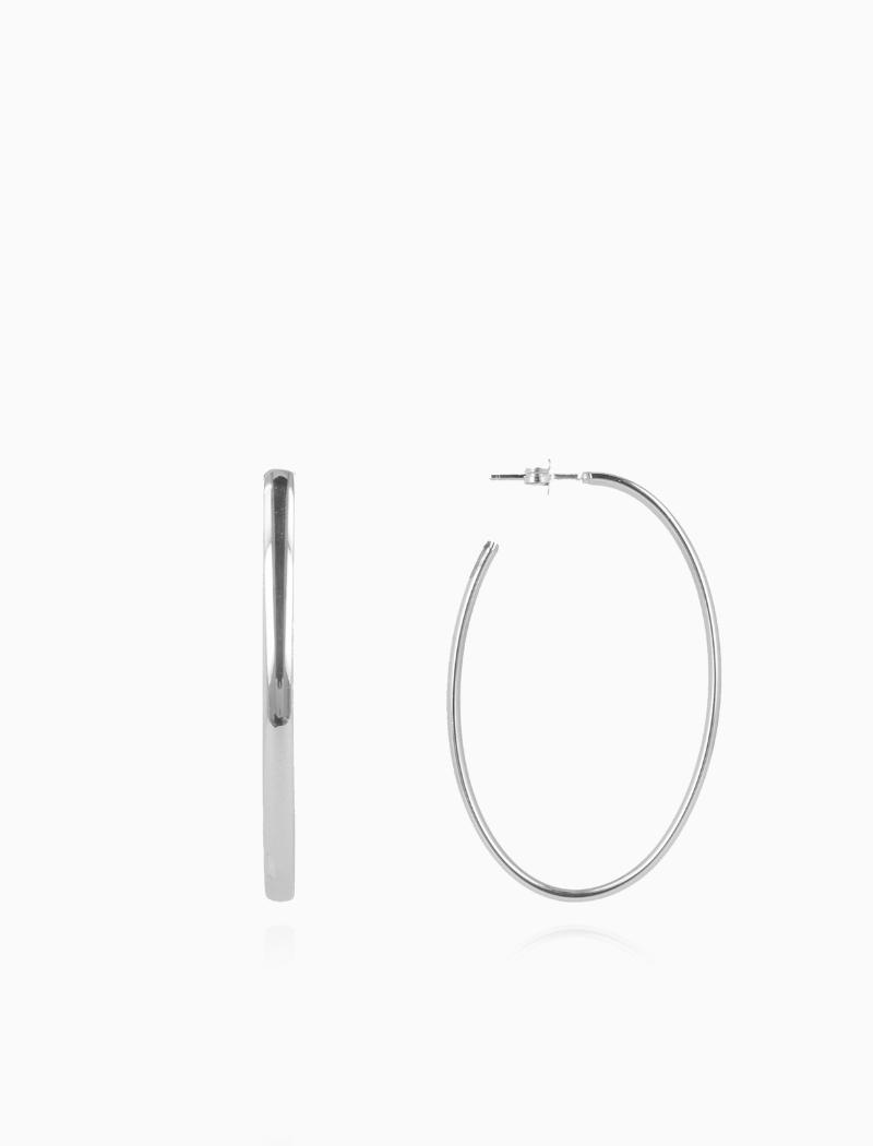 ene, ovale Creolen-Ohrringe