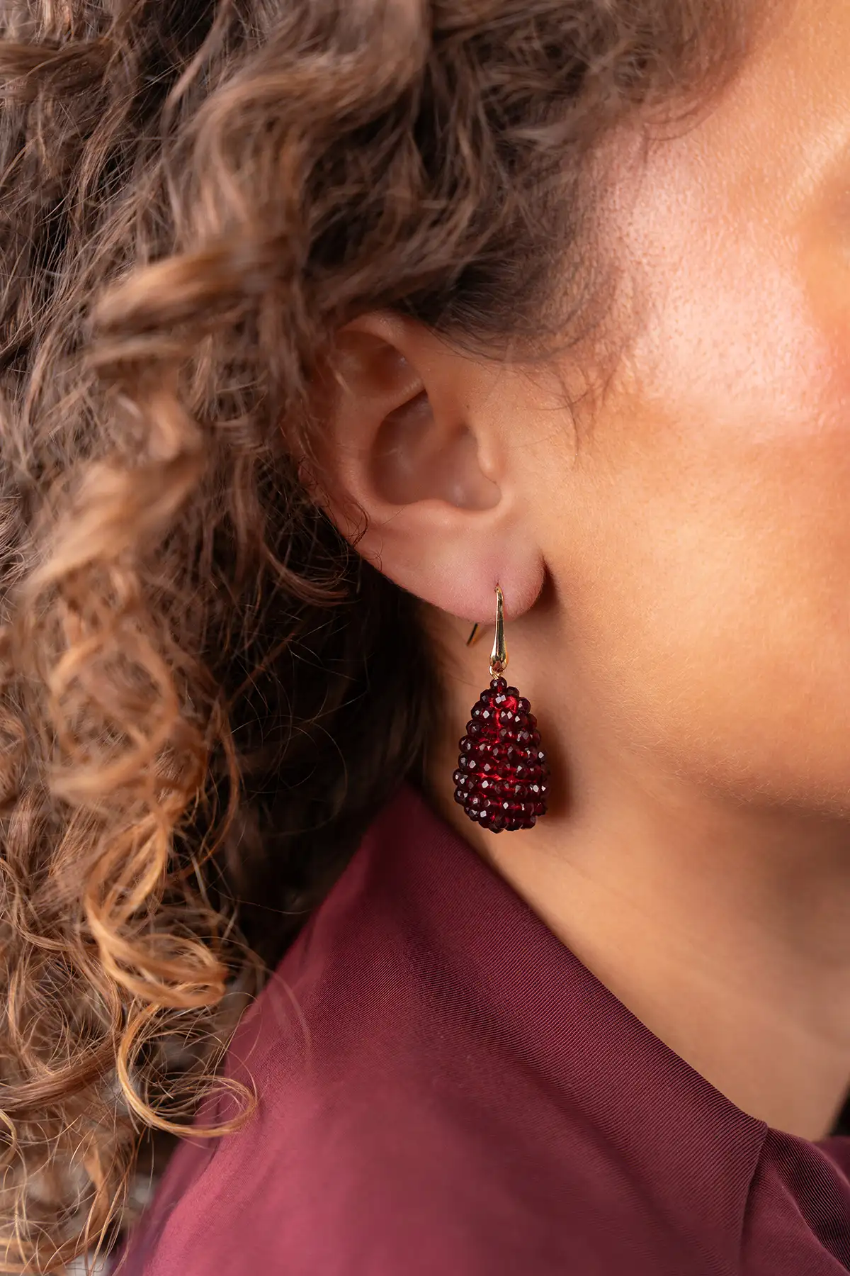 Rode Oorbellen Cone XS Amy