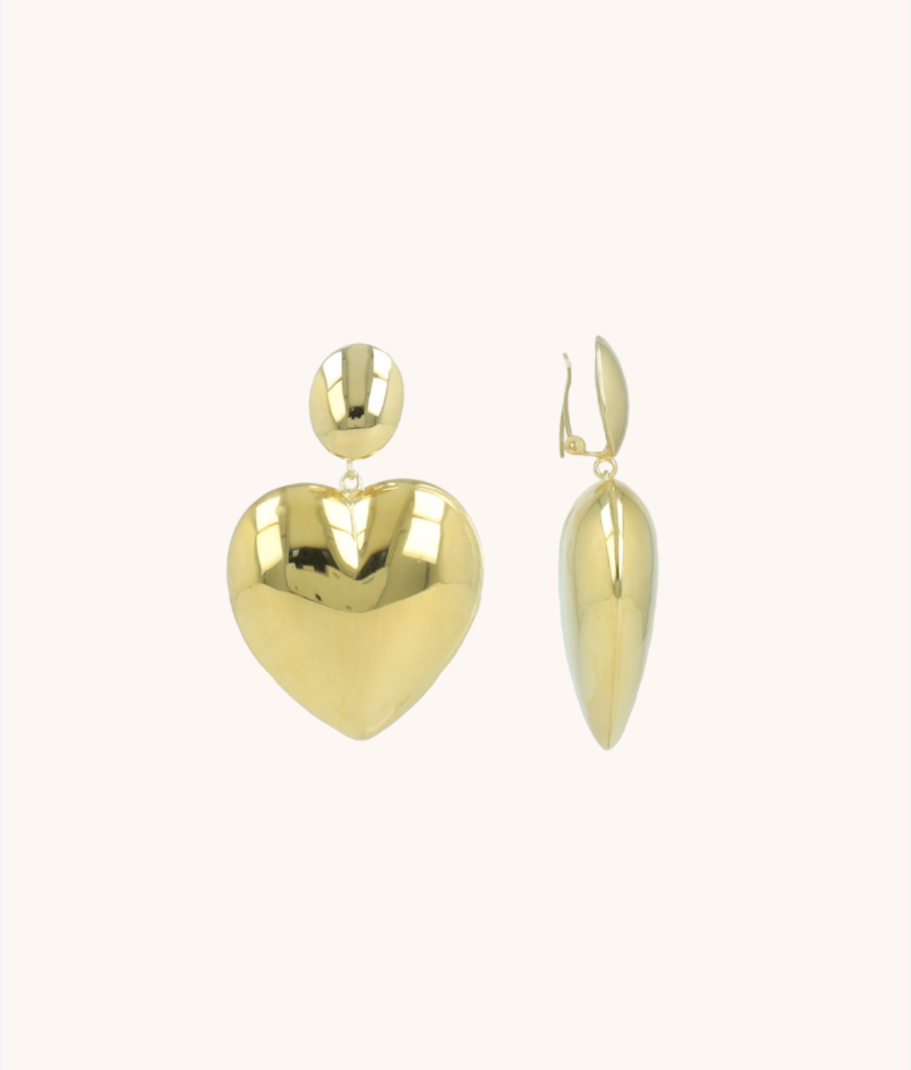 Classic Oorbellen Hart XL Clip