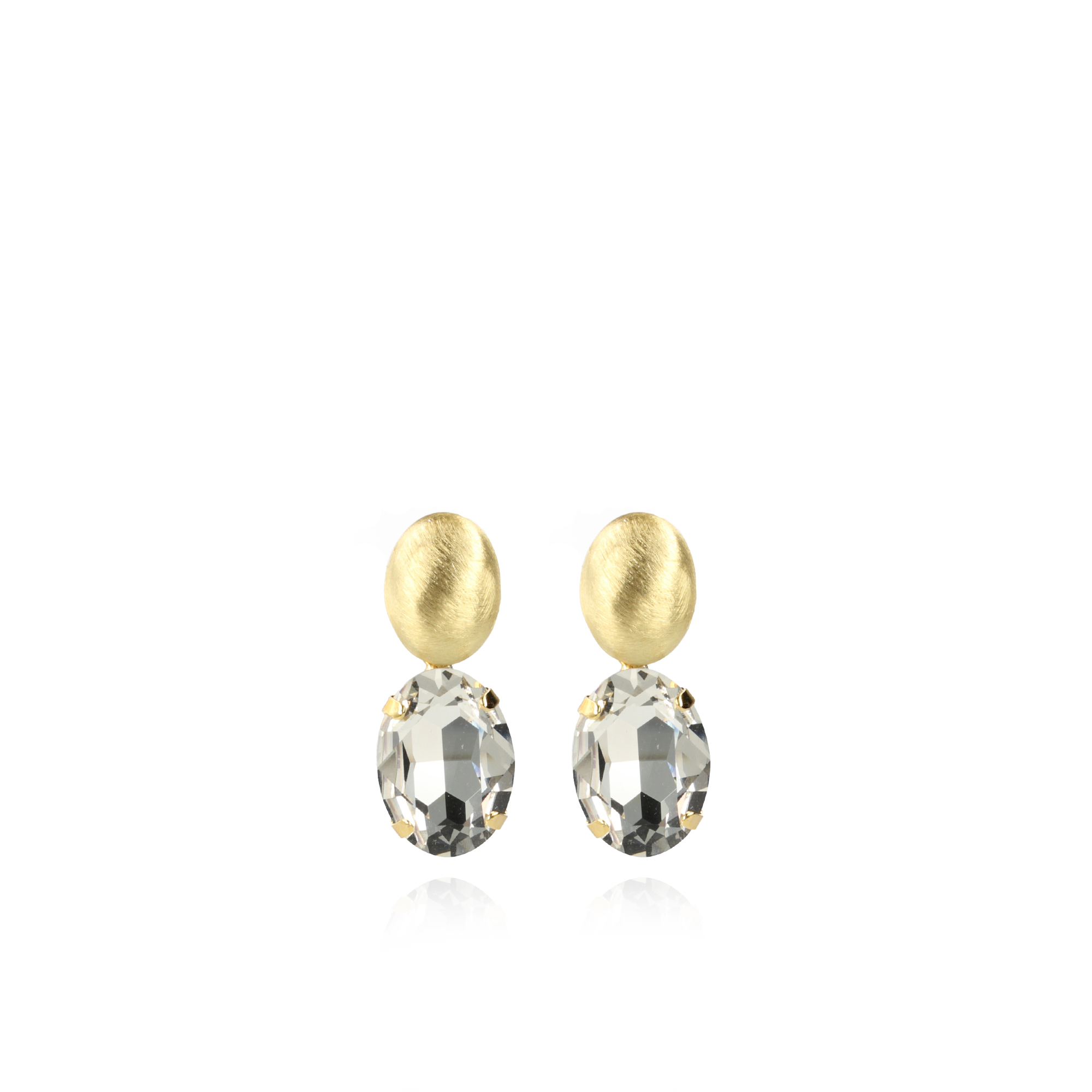 Zirconia Earrings Amelie Ovaal Crystal 