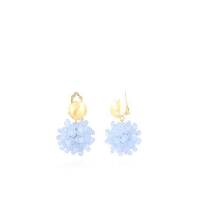 Baby Blue Earrings Clip Louise Glassberry Globe S Double Stones Tonal