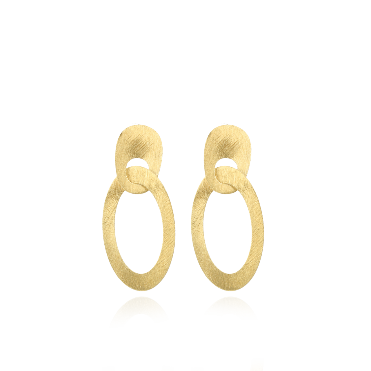 Classic Earrings Asymmetrical Oval M