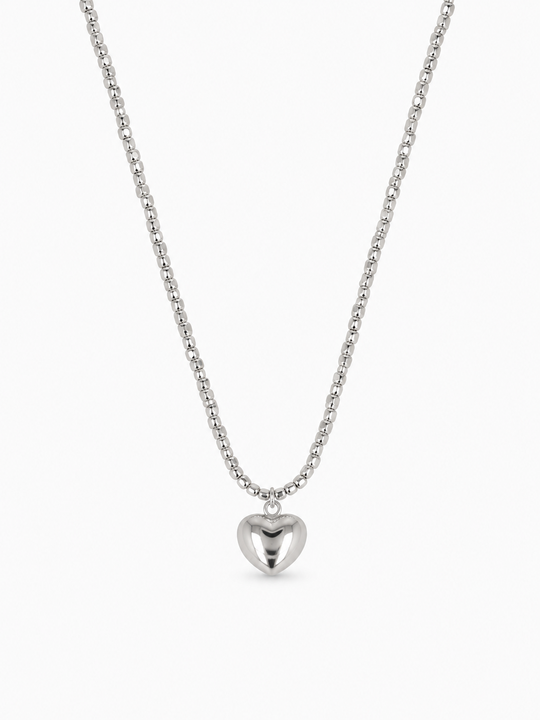 Zilveren Disco Ketting Hart S