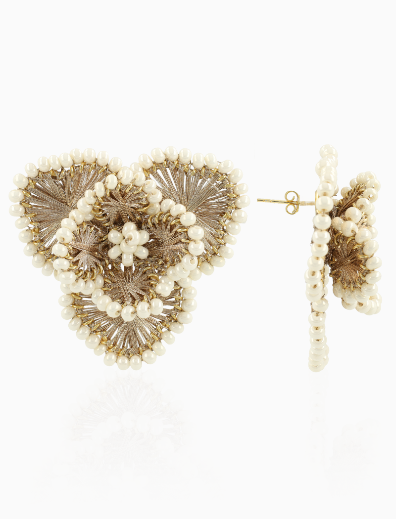 Champagne Oorbellen Flower Earring L Aster