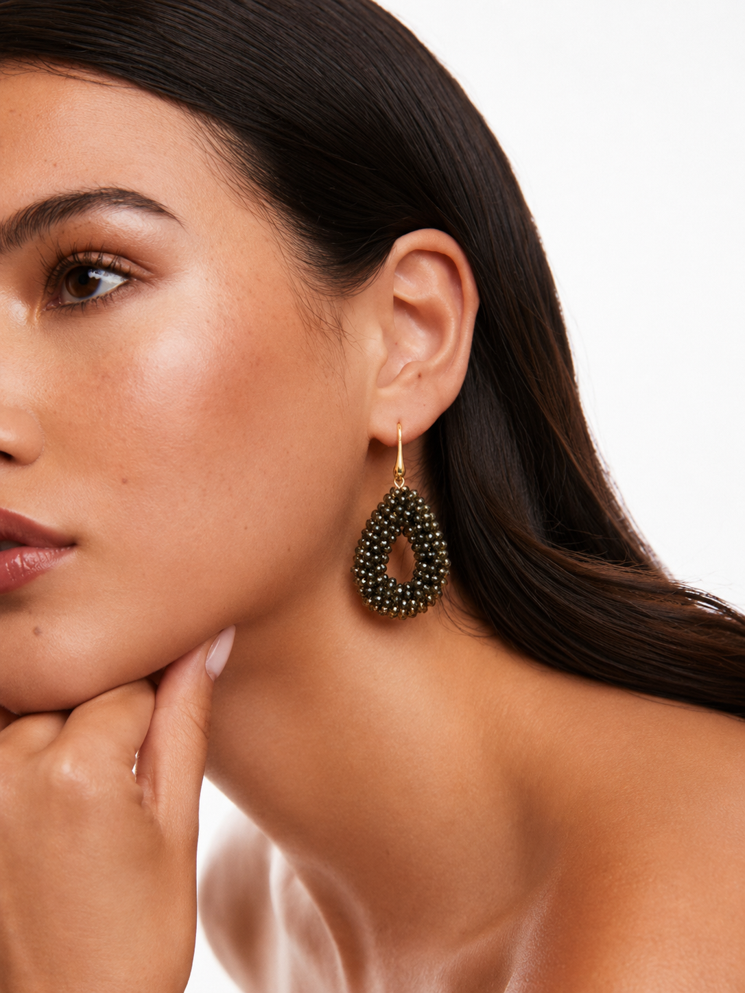 Dark Olive Earrings Berry Drop S