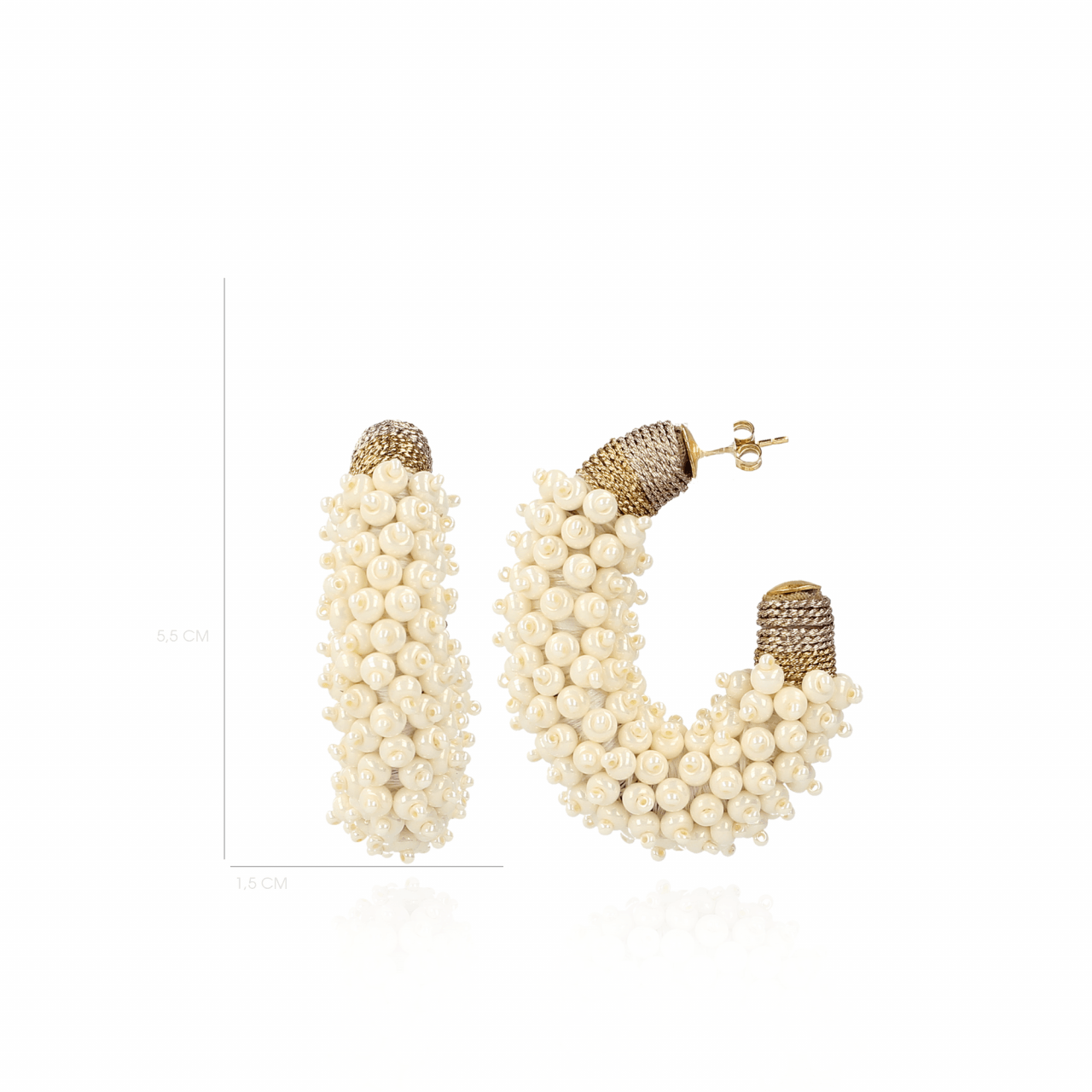 Pearl earrings Luna glassberry creole silk oval L lott-theme.productDescriptionPage.SEO.byTheBrand