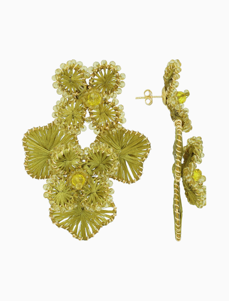 Groene Oorbellen Debby Double Flower L