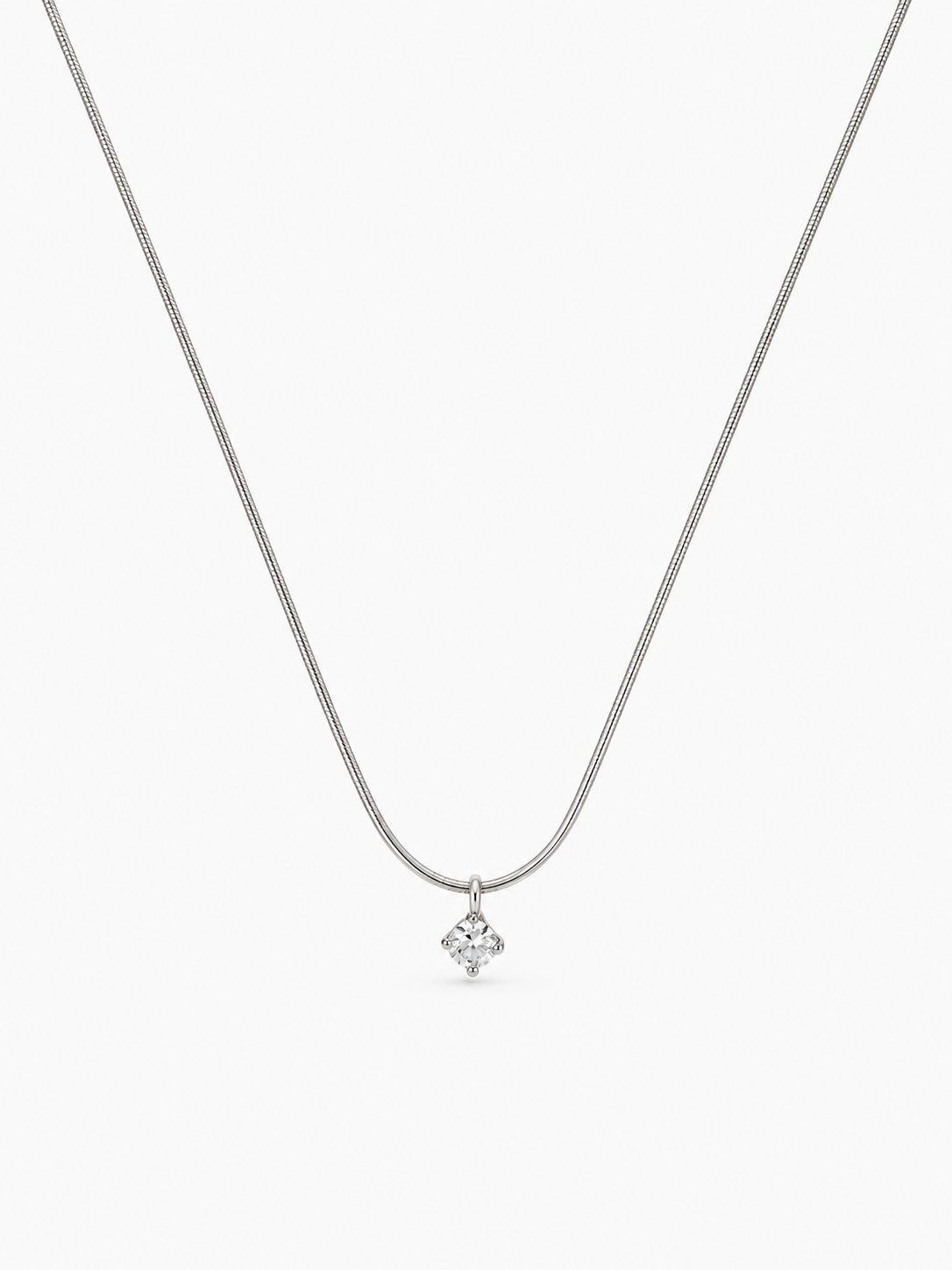 Silber Halskette Mette Small Diamond