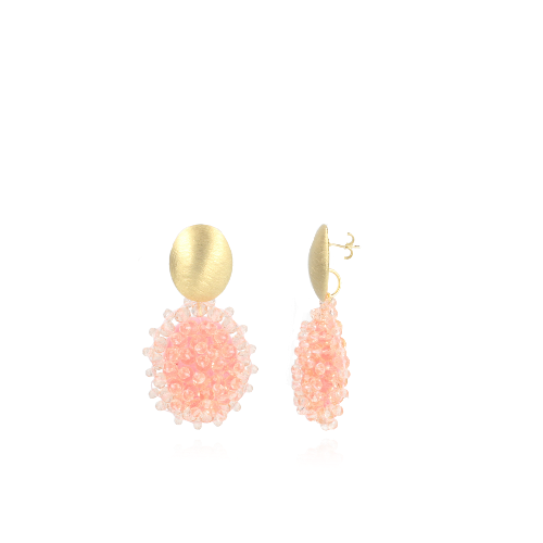 Light Pink Earrings Glassberry Jazz Oval S