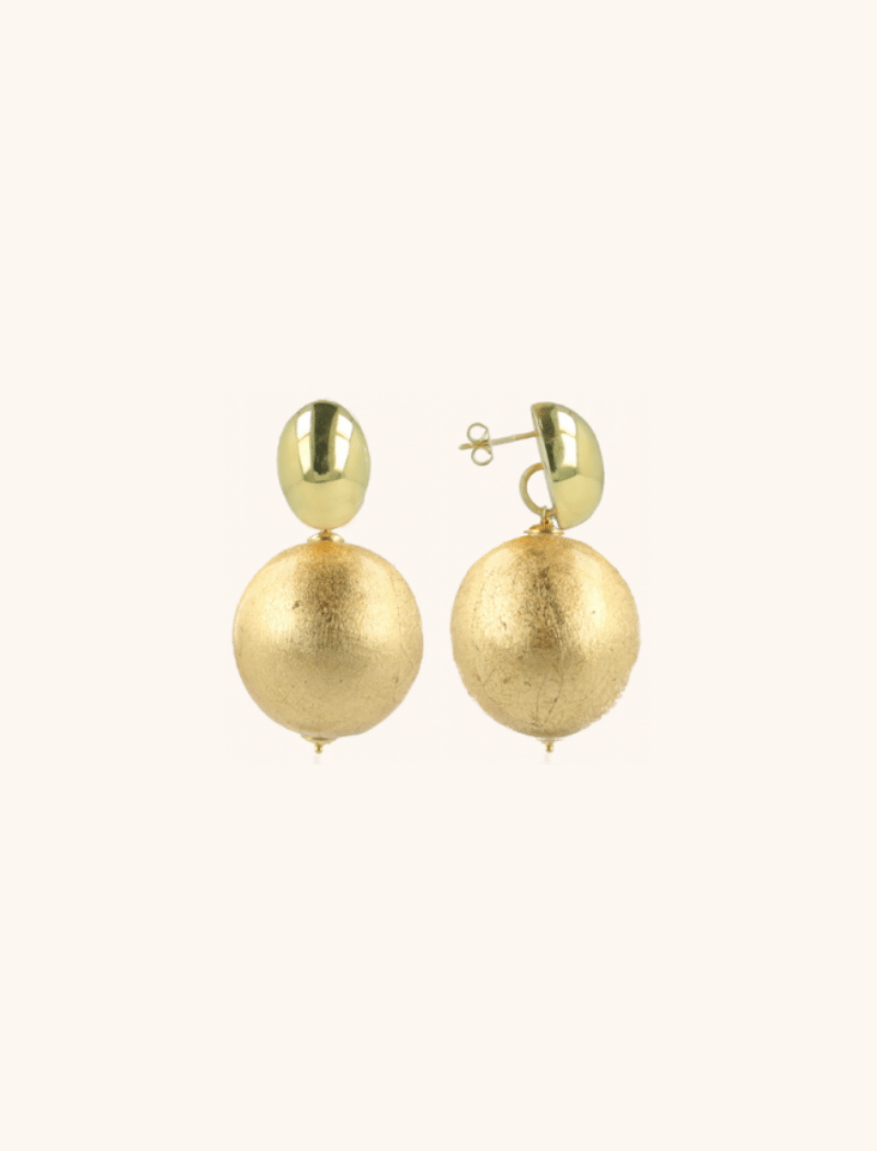 Wooden Earrings Globe M