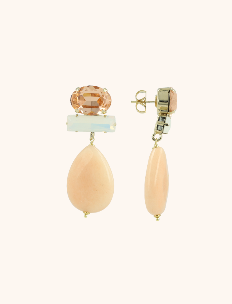 Peach Earrings Oval Vintage Opal Drop Llott-theme.productDescriptionPage.SEO.byTheBrand
