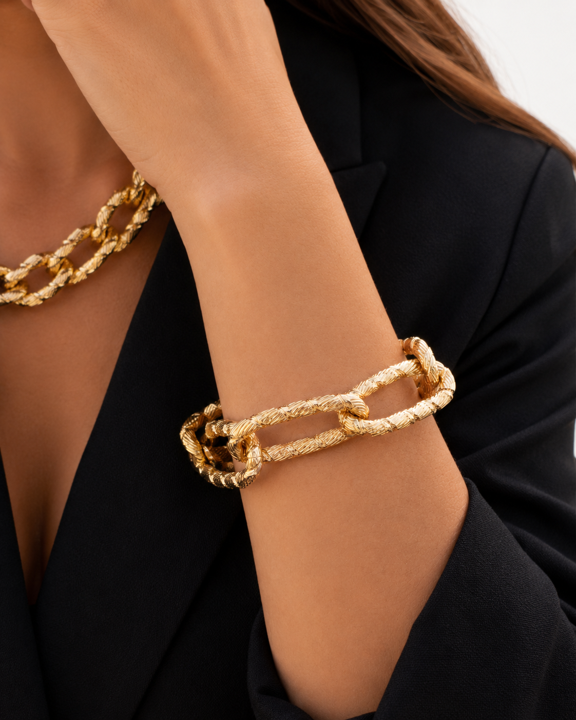 16.008 - gold colored soft gold bamboo large