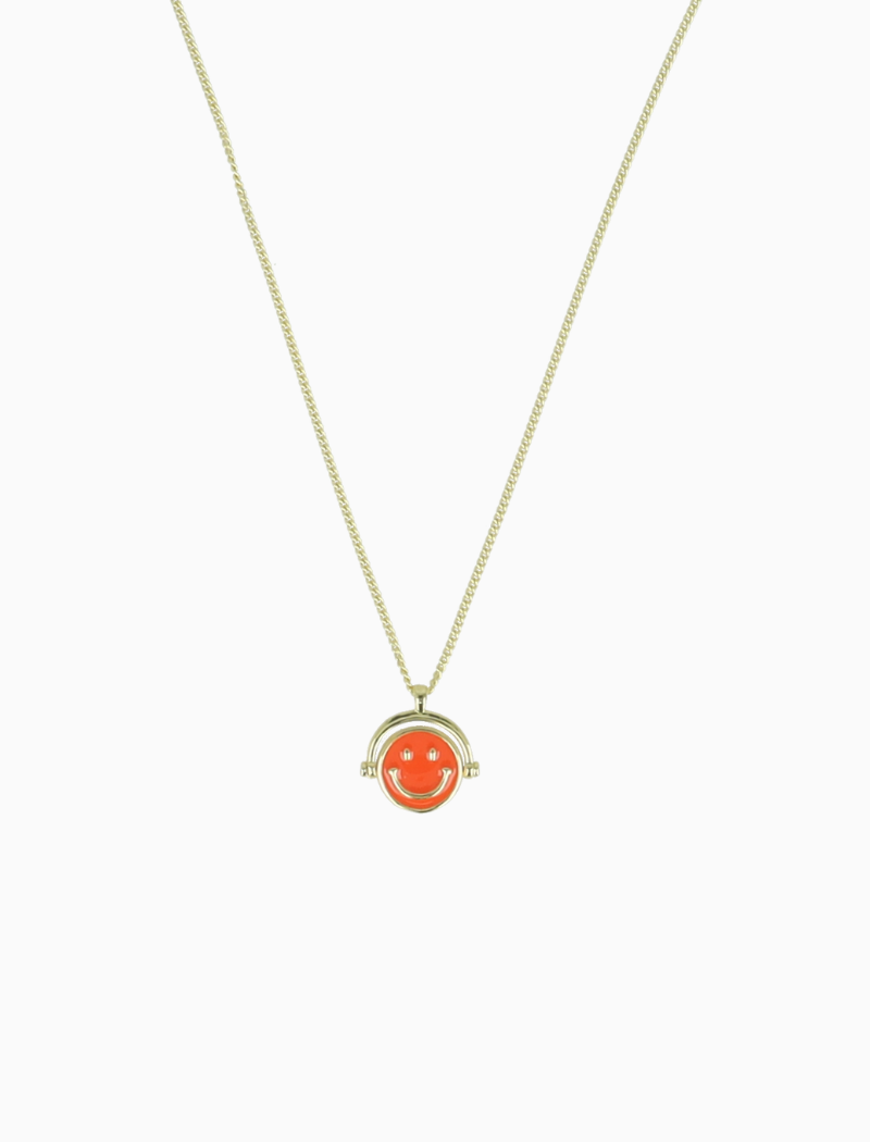 Classic ketting smiley orange