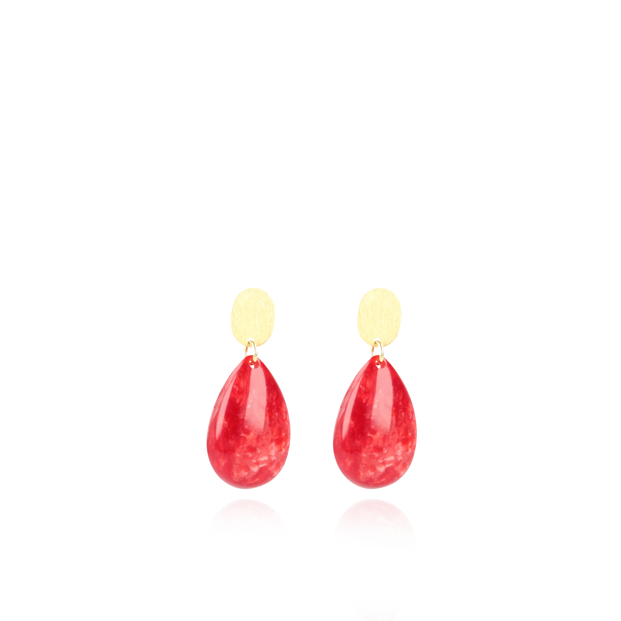 Marble Red Earrings Bliss Drop S