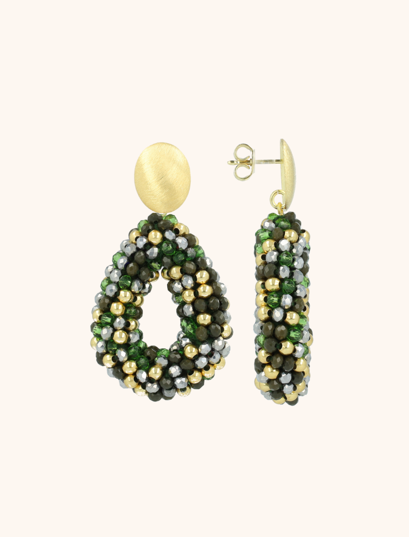 Green Earrings Berry Drop S