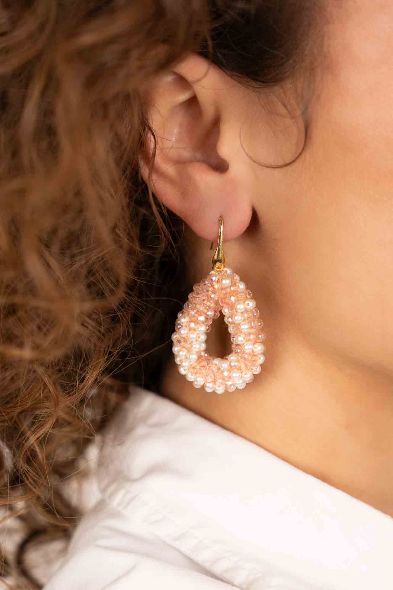 Pink Earrings Berry Drop S