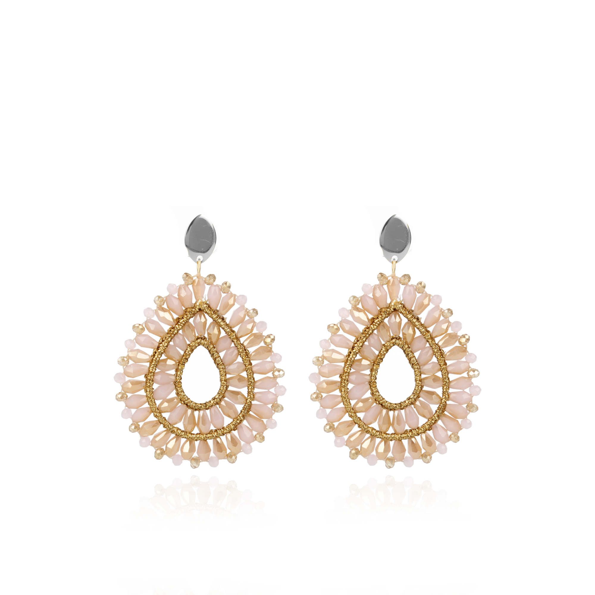 Perzik Oorbellen Silk Drop Double Crystallott-theme.productDescriptionPage.SEO.byTheBrand
