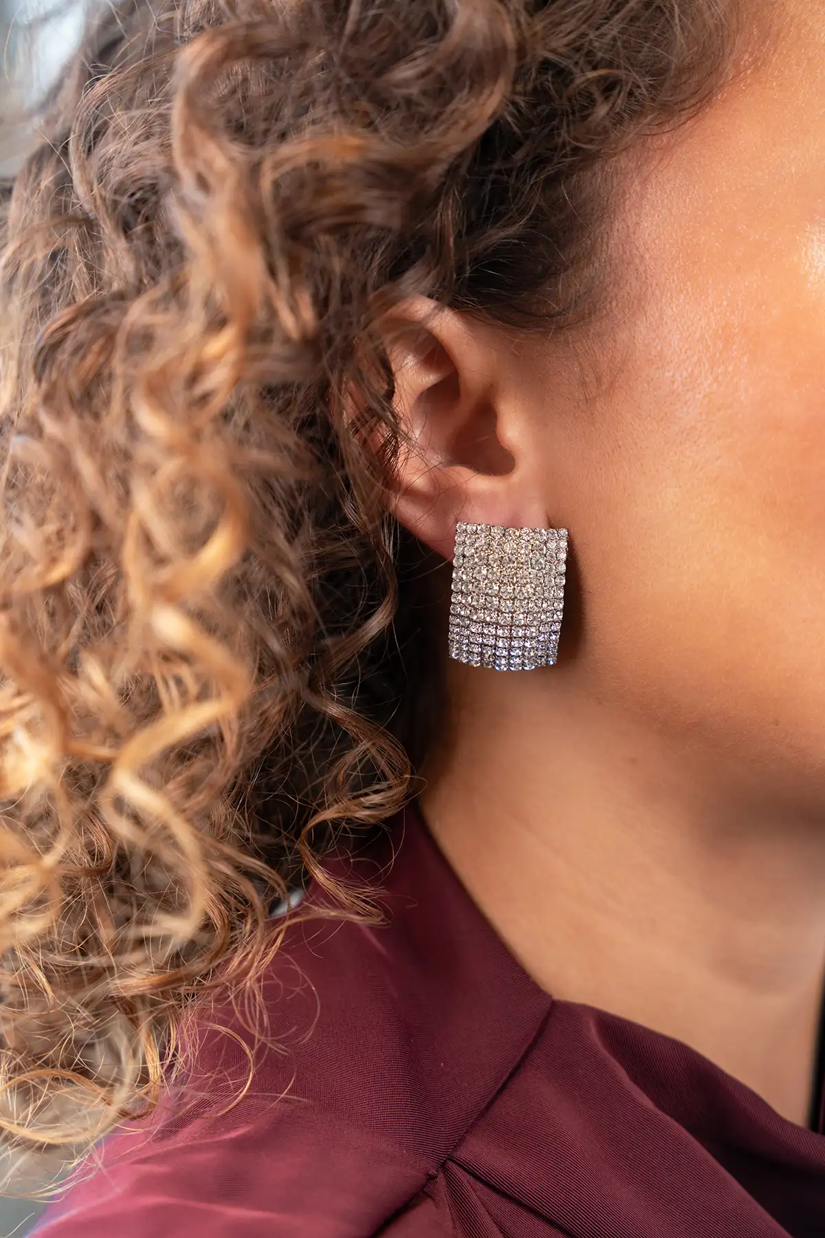 Zilveren Oorbellen Shield L Aya