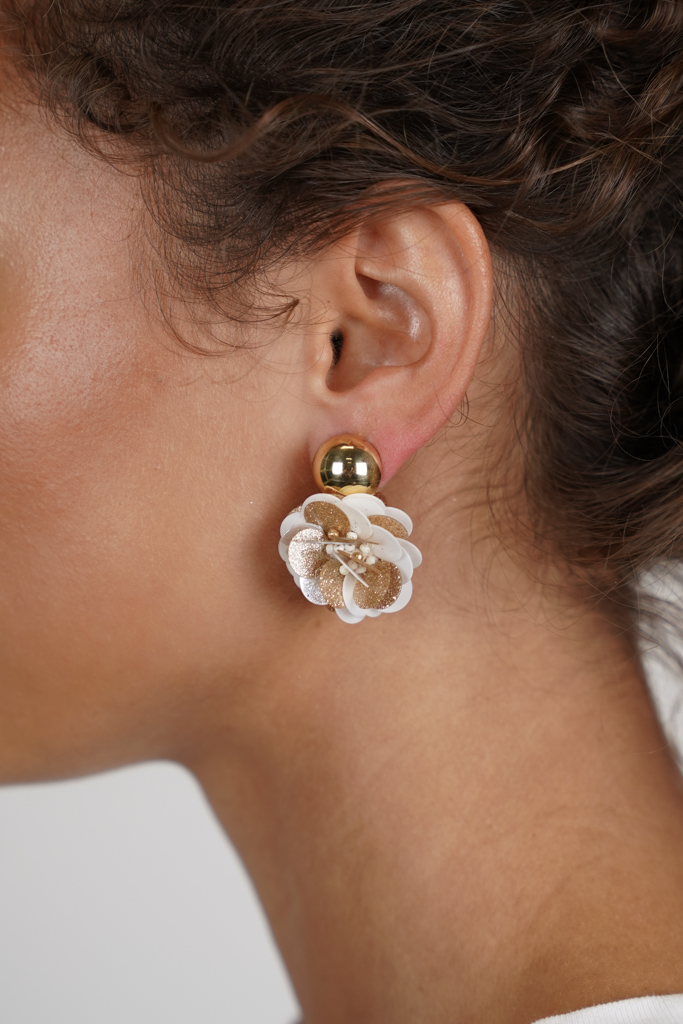 Sequin Earrings Grey Gold Laure Globe Slott-theme.productDescriptionPage.SEO.byTheBrand