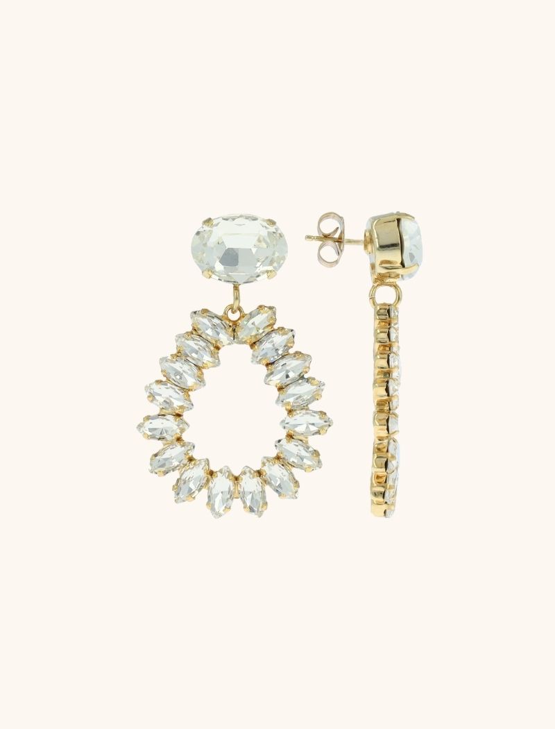 Kristallen Oorbellen Drop Framed Marquis M Hally