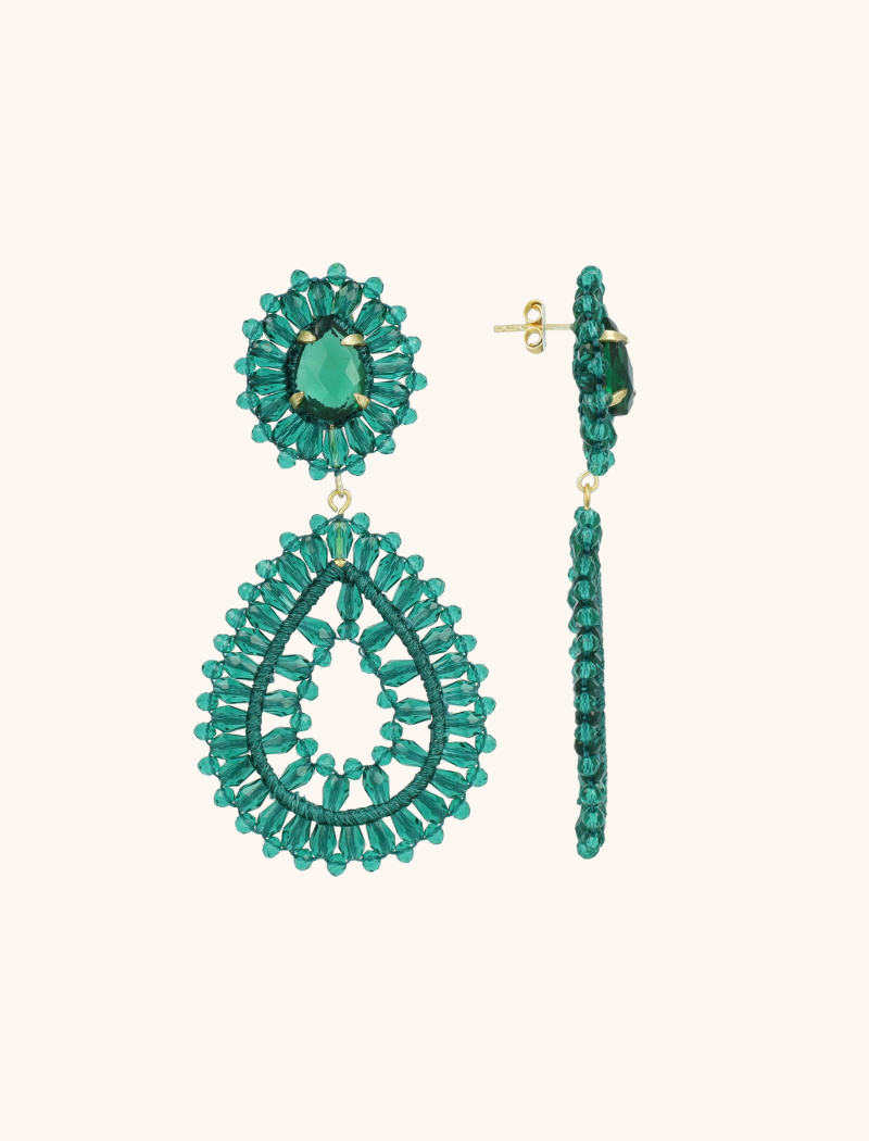 Groene Oorbellen Apollo Double Drop S / Llott-theme.productDescriptionPage.SEO.byTheBrand